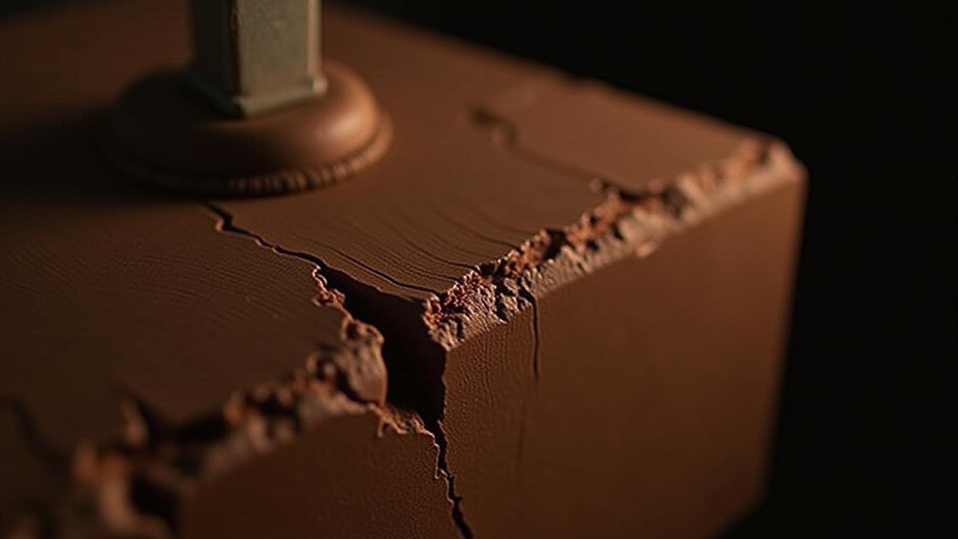 Primer plano de arcilla cruda texturizada, que evoca el inicio de una obra artesanal