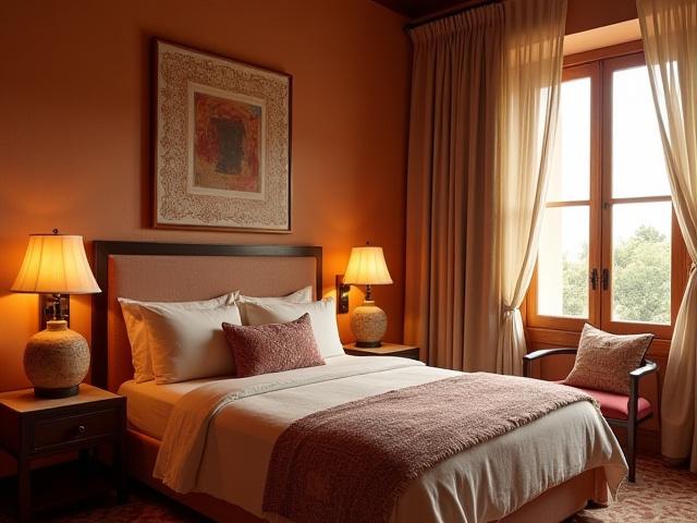 Lámparas y cojines artesanales en Hotel Matilda